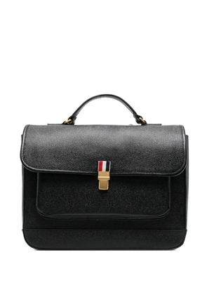 Thom Browne pebbled leather backpack - Black