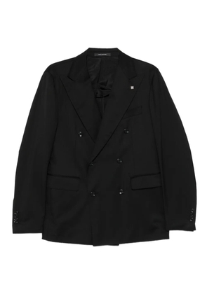 Tagliatore double-breasted wool suit - Black