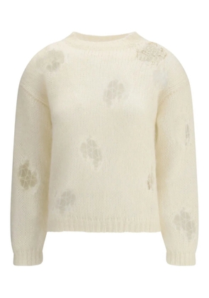 Fabiana Filippi ripped-effect sweater - Neutrals