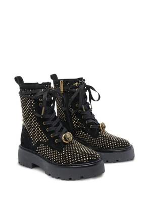 Kurt Geiger London stud-embellished lace-up boots - Black