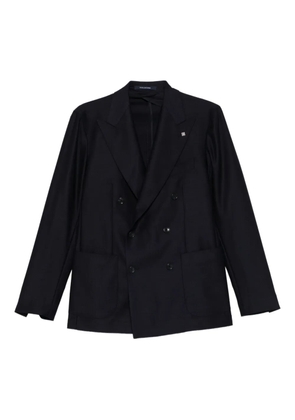 Tagliatore double-breasted patch-pocket blazer - Blue
