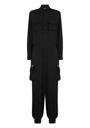 DSQUARED2 wide-leg cargo jumpsuit - Black