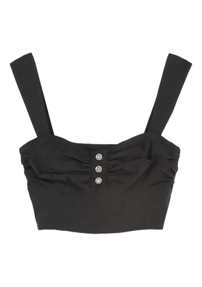 PINKO button-detailed gathered top - Black