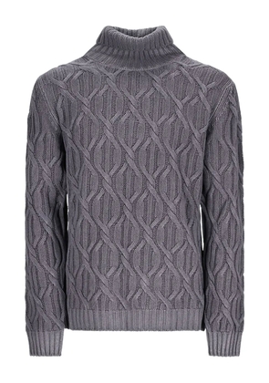 PT Torino turtleneck cable-knit sweater - Grey