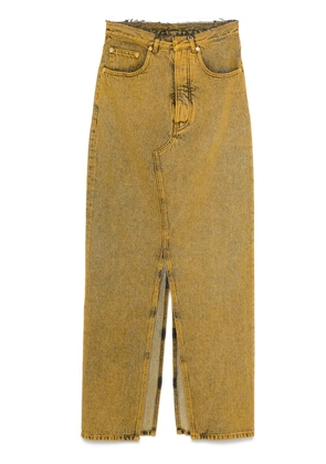 MM6 Maison Margiela denim maxi skirt - Yellow
