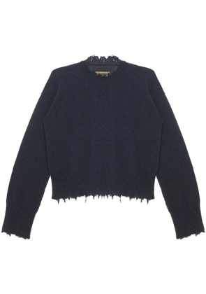 Uma Wang distressed cashmere jumper - Grey