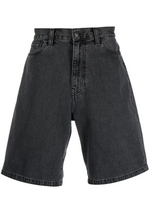 Carhartt WIP logo-detail denim shorts - Black