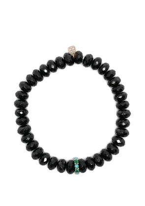 Sydney Evan turquoise signature logo bracelet - Black