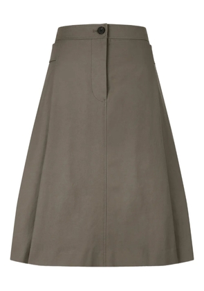 TOMBOY belted pleated midi skirt - Brown