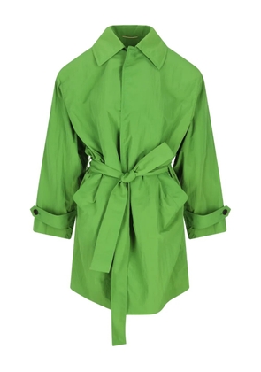 Saint Laurent taffeta piped pockets coat - Green