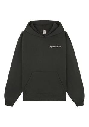 Sporty & Rich printed long-sleeve hoodie - Black