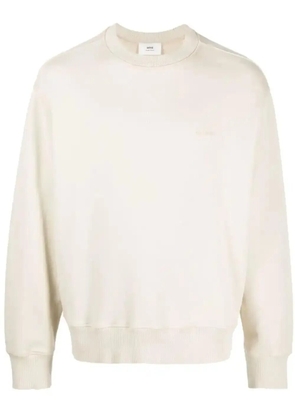 AMI Paris logo-embroidered cotton sweatshirt - Yellow