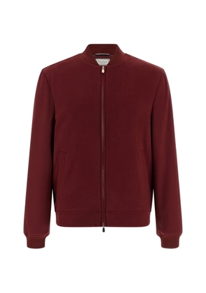 Brunello Cucinelli zipped cashmere bomber jacket - Red