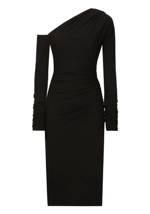 Dolce & Gabbana one-shoulder draped dress - Black