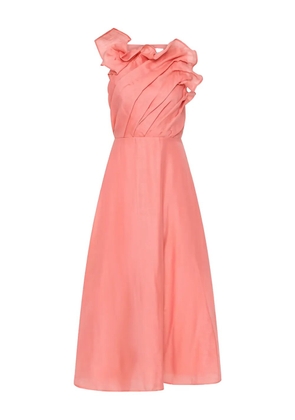 Aje Genesis ruffled midi dress - Pink