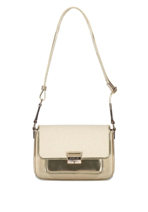 Michael Kors Bradshaw metallic-panel flap shoulder bag - Neutrals
