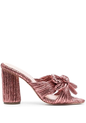 Loeffler Randall 100mm Penny bow-detail sandals - Pink