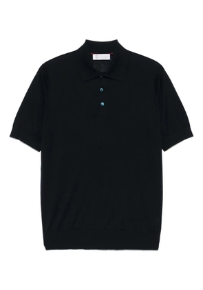 Brunello Cucinelli knitted polo shirt - Blue