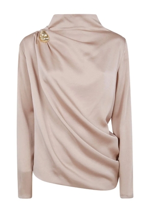 Fabiana Filippi draped embellishment shirt - Neutrals