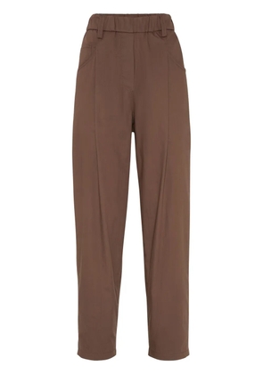 Brunello Cucinelli Monili chain-detail straight-leg trousers - Brown