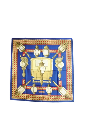 Hermès Pre-Owned 20th Century Feux de Route Silk Scarf 90 scarves - Blue