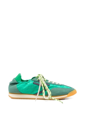 Puraai panelled lace-up sneakers - Green