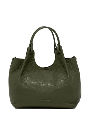 GIANNI CHIARINI pebble-textured top-handle tote bag - Green