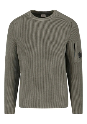 C.P. Company ribbed lens-detail sweater - Grey
