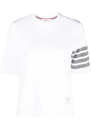 Thom Browne 4-Bar logo print T-shirt - White
