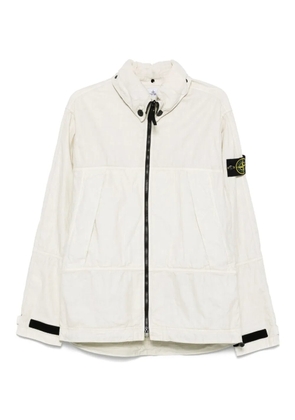 Stone Island plated-ovd raw-linen jacket - Neutrals