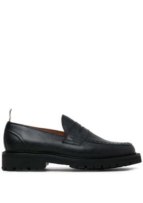 Thom Browne RWB-stripe leather loafers - Black