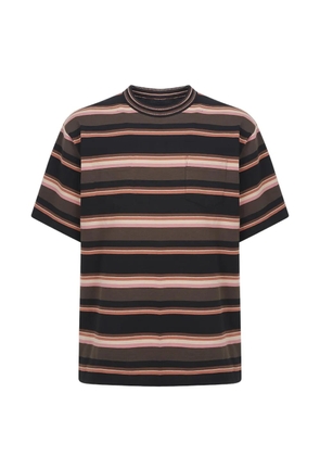 sacai horizontal-stripe T-shirt - Black
