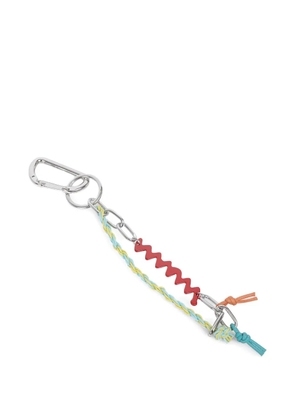 Marni logo-plaque keyring - Silver