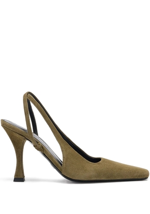 Proenza Schouler 90mm Trap Cross heeled pumps - Green