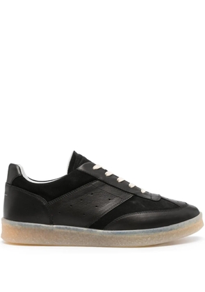 MM6 Maison Margiela lace-up leather sneakers - Black