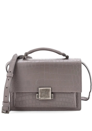 Saint Laurent Pre-Owned Bellechasse Crocodile Embossed Leather Medium satchel - Grey