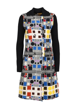 Fendi Pre-Owned geometric quilted coat - Grey