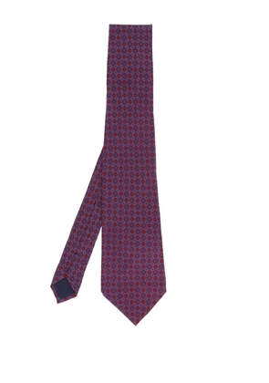Balenciaga Pre-Owned patterned silk tie - Purple