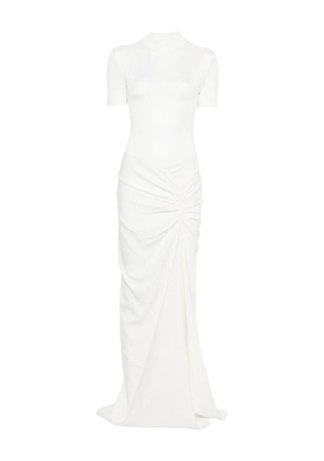Christopher Esber Fusion draped mock-neck maxi dress - White