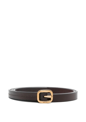 LOEWE leather square-buckle belt - Brown