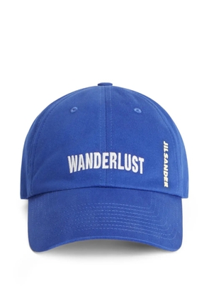 Jil Sander embroidered-logo baseball cap - Blue