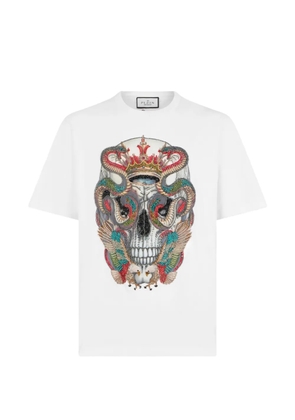 Philipp Plein round-neck skull-graphic T-shirt - White