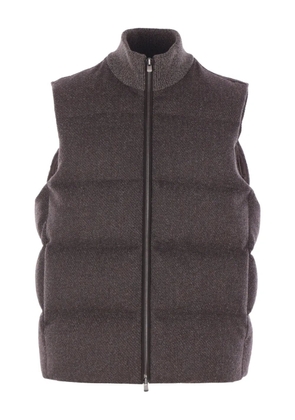 Agnona padded gilet - Brown