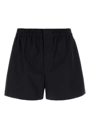 Gucci anchor-embroidered cotton shorts - Blue