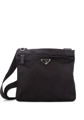 Prada Pre-Owned Flat Messenger Bag Tessuto Small crossbody bag - Black
