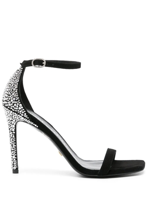 Stuart Weitzman Nudistcurve Royale 100mm rhinestone-embellished sandals - Black