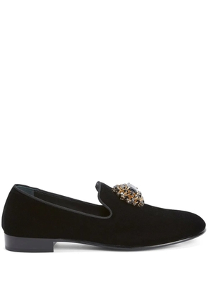 Giuseppe Zanotti Remye rhinestone-embellished loafers - Black