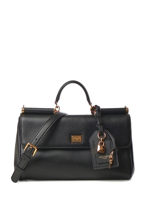 Dolce & Gabbana Sicily Plongé leather tote bag - Black