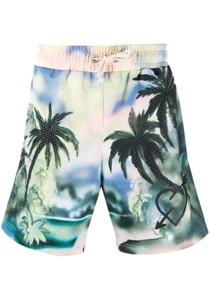 Palm Angels Paradise mesh track shorts - Blue