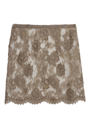Krizia Pre-Owned 1980s lace mini skirt - Pink